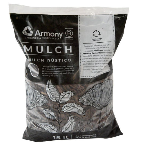 Mulch Rustico Decorativo 15 Litros Cafe
