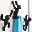 Set de Ganchos para Muro 3 Unidades Plastico Negro