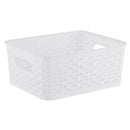 Canasto Ratan 19.5x10.5x25 cm 4 l Blanco