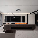 Panel Led Sobrepuesto Circular Negro 18W Luz Calida