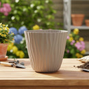 Macetero De Plastico 23X18.5 Cm Taupe