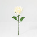 Vara Flor Artificial Crisantemos 55 cm Crema