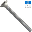 Perno Coche 1/4 Pulg X 2 1/2 Pulg Zincado Bronce 4 Unidades
