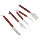 Kit Asado 4 Piezas Tabla Para Parrilla