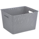 Canasto Ratan 30x22.5x35.5 cm 6 l Gris