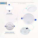 Panel Led Empotrado Circular Blanco 6W Luz Fria