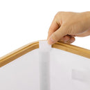 Organizador De Tela Con Tapa 50X30X34 Cm Blanco/Gris