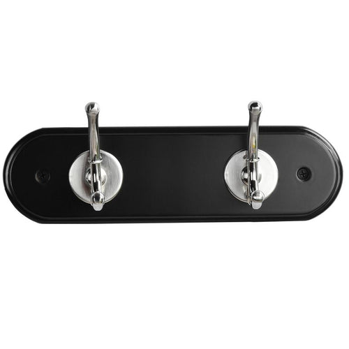 Percha 2 Ganchos Zinc Negro/cafe
