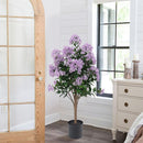 Planta Artificial Flor 98 Cm Morado; Verde