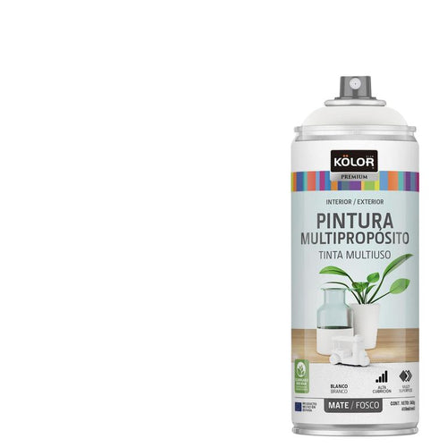 Pintura Esmalte Base Agua Spray 0.4 l Mate blanco