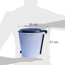 Papelero De Baño 12 Litros Plastico Gris Grafito