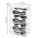 Set 12 Ganchos Negro Metal