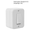 Interruptor simple 9/24 16 A Sobreponer blanco