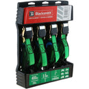 Pack Cintas Amarre Blacksmith 4 Unidades 400 Kg 3.5 Metros