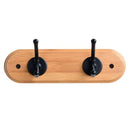 Percha 2 Ganchos Bambu Negro/cafe