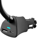 Soporte Celular Universal 12v Usb Qc3 Carga Rapida Ajustable