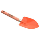 Palita Ancha De Acero Naranjo Con Mango De Madera