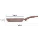 Sarten 24 Cm Aluminio Rosado