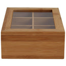 Caja Para Te Bambu Rectangular 16X21 Cm Cafe