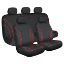 Set De Cubre Asientos Autostyle 9 Piezas Rojo Automovil
