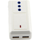 Enchufe Triple Con 2 Usb