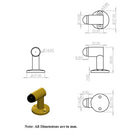 Tope De Puerta 38X27X38 Mm Para Pared
