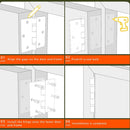Pack 3 Unidades Bisagra 3X3 Bronce..