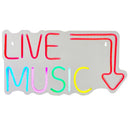 Letrero Led Neon Live Music