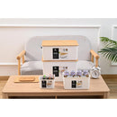 Caja Plastica Con Tapa Bambu 18X13X27.5 Cm 6 L Blanco