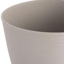 Macetero Redondo De Plastico 24.4X23 Cm Taupe