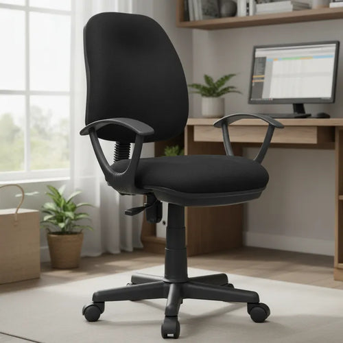 Silla Pc Textil Negro