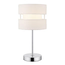Lampara Mesa Tela Blanco 18x35 cm
