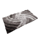 Alfombra Shaggy 3D 60x110 cm Poliester Gris