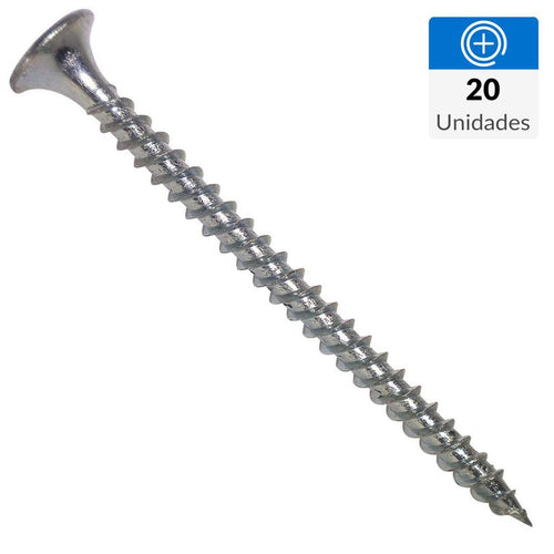 Tornillo Autoperforante Yeso-Carton 1-5/8 Pulg 6 Mm 20 U.