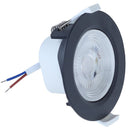 Pack 3 Panel Led Empotrado Circular Negro 6,5W Luz Calida