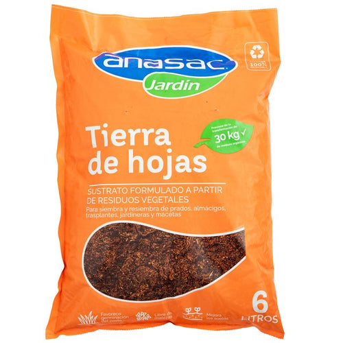 Tierra de Hoja para Jardin 6 litros saco