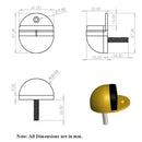 Tope Puerta Media Luna Cromado 41X47 Mm..