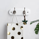 Percha 2 Ganchos Madera Blanco