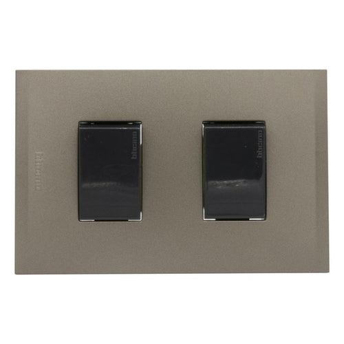 Interruptor doble + 1 placa 10 A Nobile Terra