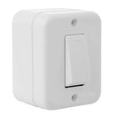 Interruptor simple 9/24 16 A Sobreponer blanco
