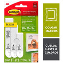 Pack Tiras P/Colgar Cuadros Blancas 3 Varios Tamanos 16 Pare
