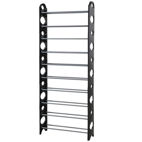 Zapatera Metal 10 Nivel(es) 154x63x20 cm Negro