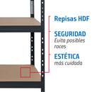 Estante Metal 5 Nivel(Es) 90X176X40 Cm Grafito