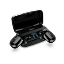 Audifono energy twins + base de carga 2000mAh pantalla LCD, bluetooth.
