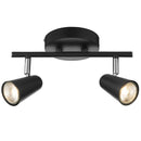 Barra 2 Luces Acero Negro