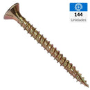 Tornillo Turbo screw Madera Madera 25 mm 3.5 mm 144 unidad(es)