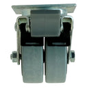 Rueda doble giratoria con freno 80