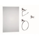 Set De Accesorios Bano Isla 4 Piezas Cromado Con Espejo