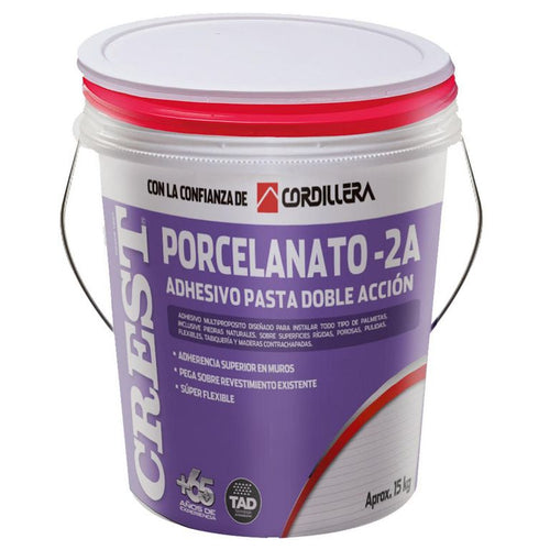 Adhesivo Porcelanato Piso y muro Superficie Flexible 15 kg