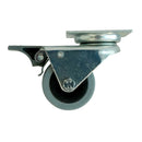 Rueda doble giratoria con freno 80